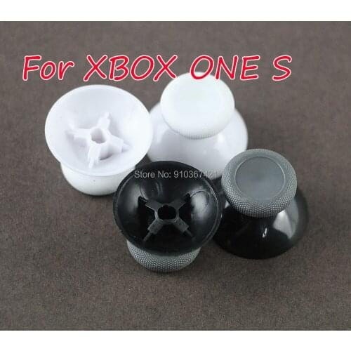 4pcs/lot Black White for xbox one s XBOX one slim Analog Stick Thumbsticks Joystick Cap Mushroom Head Rocker Grip Cover