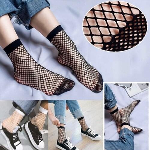 5Pairs/Lot Sexy Short Wild Calf Fishnet Socks Womens Accessories Black Hollow Out Mesh sock