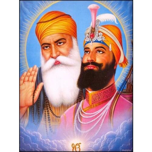 5D DIY Diamond Embroidery Guru Nanak Full Square / Round Drill Rhinestone Mosaic Cross Stitch Diamond Painting Needlework Decor