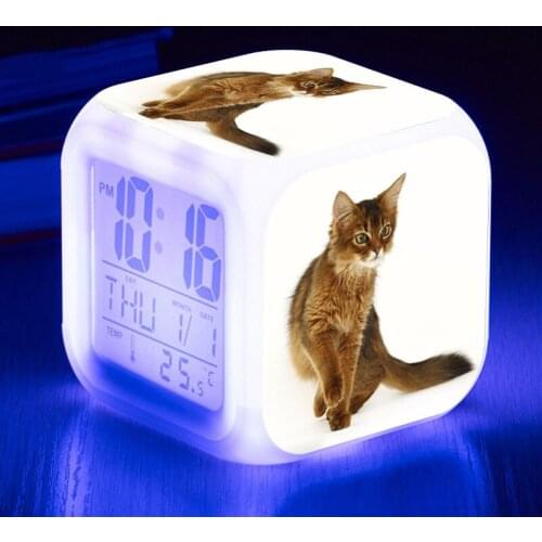 7 Color changing Flash Lights LED Digital Night Glowing Light Children Kids Gift