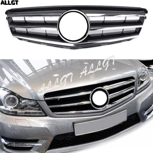 Car 1PC Front Upper Grill Bumper Grille fit For Mercedes Benz C-Class W204 2008 2009 2011 2012 2013 2014