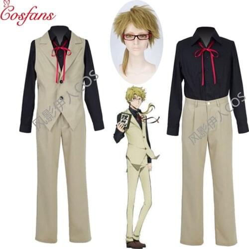 Bungo Stray Dogs Doppo Kunikida men Cosplay Costume Custom Made Any Size Halloween women cosplay costume and wig free delivery