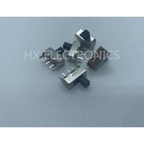 Free shipping 100PCS SS12F44 1P2T SPDT 3Pin +2PIN fixed holder Toggle Switch Switches handle length 5mm