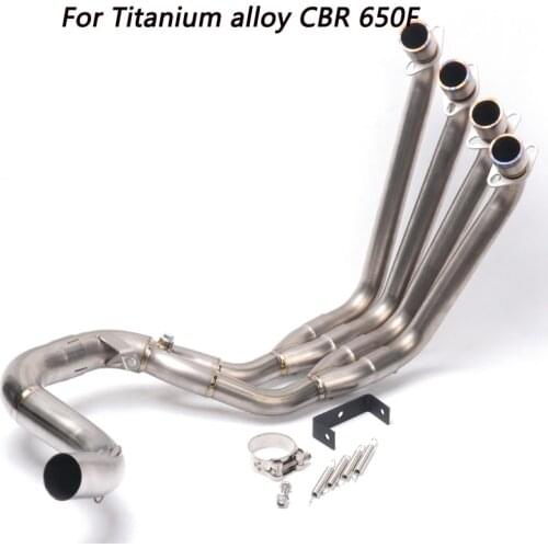 CBR650F Motorcycle full Exhaust systems Pipe for Honda CBR650F CBR650 CB650F 2014-2018 Front Row Side Tntact Titanium alloy