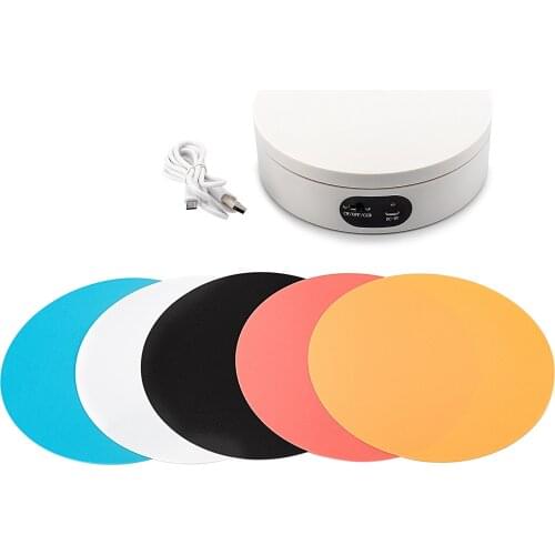 16CM Electric Rotary Display Turntable Jewelry Model Wedding Cake Product Photography Video Display Stand 360 Degree