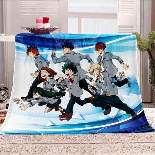My Hero Academia Collage Anime Shinso Fleece Throw Blanket Fuzzy Warm Throws for Winter Bedding Couch and Plush House Warming