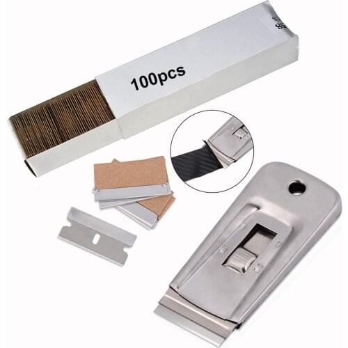 FOSHIO Window Ceramic Oven Glass Cleaning Shovel Sticker Remover Multi Razor Scraper+Carbon Steel Blade Vinyl Car Wrap Tint Tool
