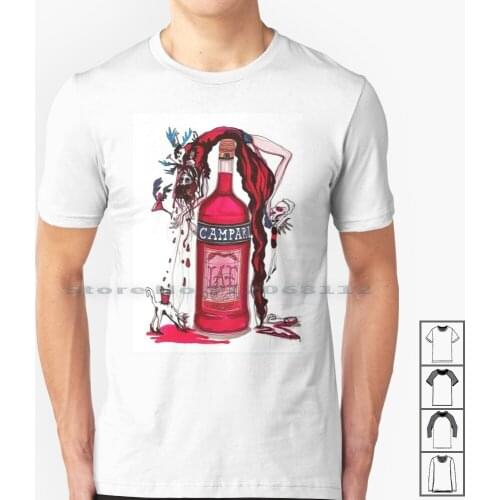 The Campari Bottle T Shirt 100% Cotton Campari Good Aesthetic Vintage Classic