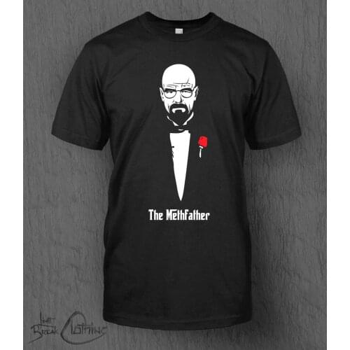 Breaking Bad T-Shirt The Methfather Tee MenS Walter White The Godfather T-Shirt Newest 2019 Fashion O-Neck Brand Men T Shirts