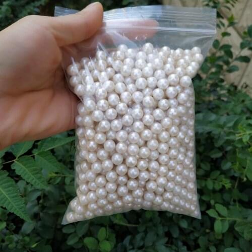 800 Pcs Cosmetic Storage Box Pearl Filled Transparent Acrylic Brush Holder Fake Pearl Non-porous Fixed Brush