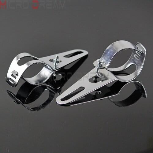Motorcycle Headlight Bracket 35-54mm Fork Ear Tube Brackets Adjustable Fairing Headlamp Mount Bracket Holder Set Universal