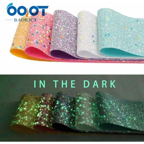 OOOT BAORJCT 197301,75mm New Fluorescence Color glitter thick ribbon Blingbling,2 yards DIY handmade Headwear gift package