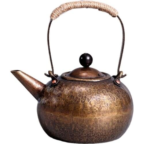 Handmade Pure Copper Teapot Kettle Tea-making Copper Pot Good Sealing Antique Small Copper Pot Old Copper Pot Kettle Tea Pot