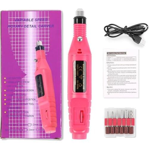 Mini Electric Nail Drill Nail Art Polish Grinding Manicure Tool Remove Dead Skin Professional Electric Nail Polisher