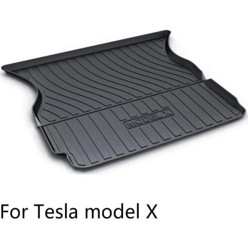 Upgraded foot pad TPE Custom Fit All-Weather Trunk Mats for Tesla Model X High side Surrounding