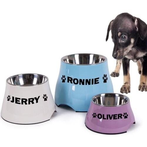 Elevated New Custom Pet Bowl Stainless Steel Non-Slip High-Foot Cat Puppy Food Feeder for Small Medium Large Dog Feeder Drinking