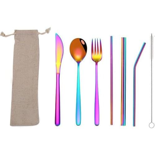 New Camping cutlery set Portable durable Stainless Steel Travel Utensils Flatware Tableware outdoor camping survival tools