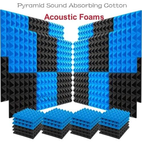 4/6/12PCS Acoustic Foam Soundproofing Foam Sound Absorption Pyramid Studio Treatment Wall Panels 30x30x5cm Acoustic foam