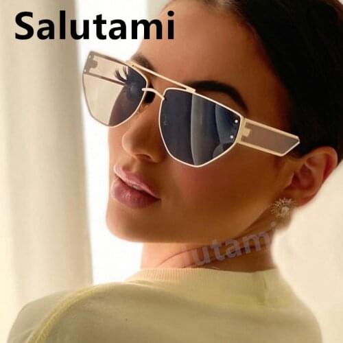 Unique Irregular Hollow Square Sunglasses For Women Luxury Brand Double Bridge Black Brown Sun Glasses Female Uv400 Shades Men