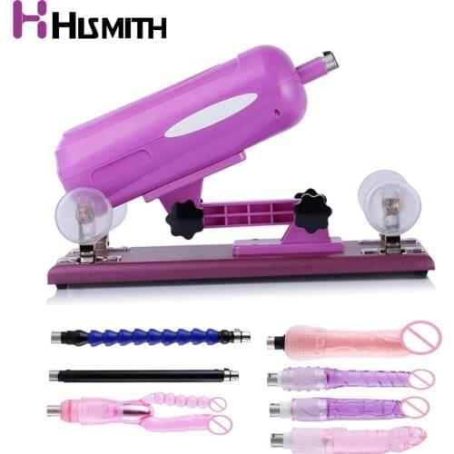 Hismith Upgrade Sex Machine for women with 7 different free attachments, Speed Angle Adjustable Purple Color EU UK US AU plug