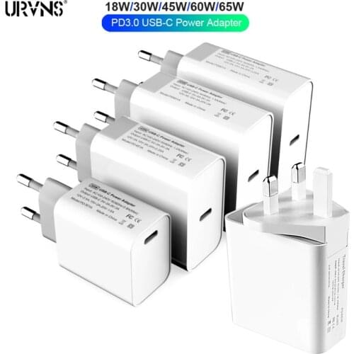 URVNS PD 3.0 USB C Fast Charger 65W 87W Power Delivery Type C Adapter for MacBook iPad Pro iPhone Nintendo Switch USBC Laptop