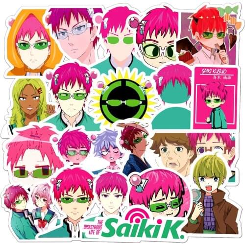 10/50Pcs Anime The Disastrous Life of Saiki Teruhashi Kokomi Cartoon Stickers Waterproof Luggage Phone DIY Scrapbook Decal Decor