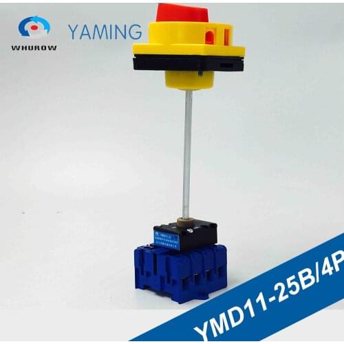 Isolator switch YMD11-32B 4P 690V with padlock aluminum pole 32A Load break power cut off operation outside electrical cabinet