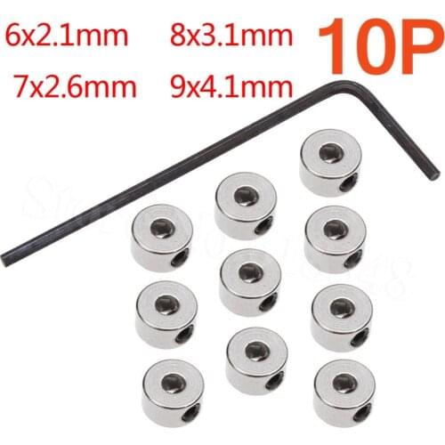 10PCS Plated Wheel Collar 6x2.1mm 7x2.6mm 8x3.1mm 9x4.1mm RC Airplane Model Aeroplane Parts Aeromodelling Aircraft
