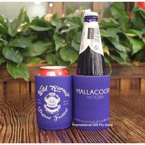 100pcs/lot Customized Logo Neoprene Beer Tin Can Cooler Sleeve Holder Wedding Favor Gifts Birthday Hen Party Supply