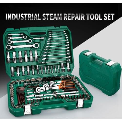 150PC Car Repair Tools Mechanic Tools Set Socket Wrench Tools for Auto Ratchet Spanner Screwdriver Socket Set Hex Key