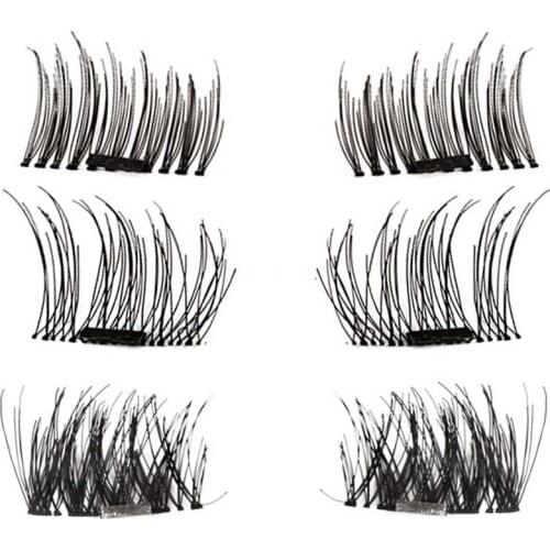 Magnetic Eyelashes false eyelashes Double Magnetic Long 4Pcs/2pair popular 3d eyelashes Natural Beauty Fake Eye Lashes Hot C84