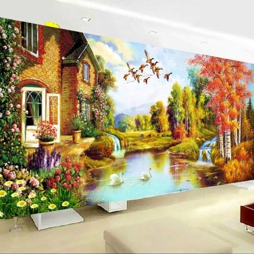 5D,DIY Diamond Painting,Diamond Embroidery,Beautiful Scenic,Round Full Rhinestone Cross Stitch,3D,Mosaic,Christmas,Decoration