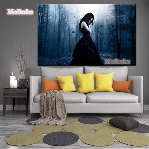 5D DIY temperament Sadness girl wings picture Diamond Painting Full Square/Round Diamond Embroidery Home Decor Mosaic decor gift