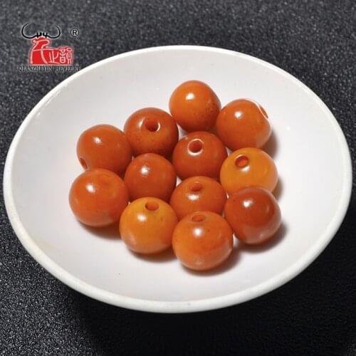 GZ-028 20PCS Yak Bone prayer beads Carved Bead Necklace DIY Scatter Beads Handmade Natural bone beads orange Beads