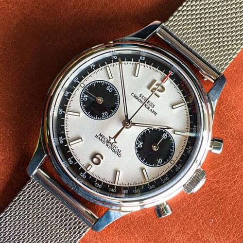 Watches mens 2020 chronograph watch seagull ST1901 movement stainless steel band Sapphire waterproof 40mm 38mm panda pilot