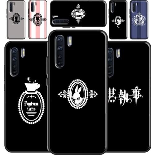 Black Butler Funtom Candy Logo Kuroshitsuji Case For OPPO A5 A9 2020 A31 A53 A52 A72 A15 A83 A91 A93 A1K A5S Find X3 Pro Cover