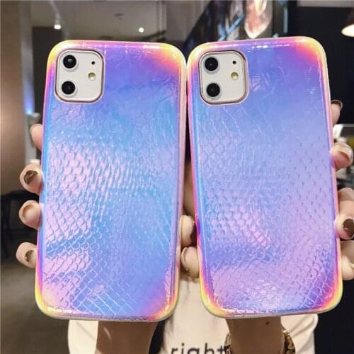 Laser crystall leather mobile phone case For iphone 12 Mini 11 SE2020 pro XS MAX X XR 7 8 6 6S plus Pu Leather cover