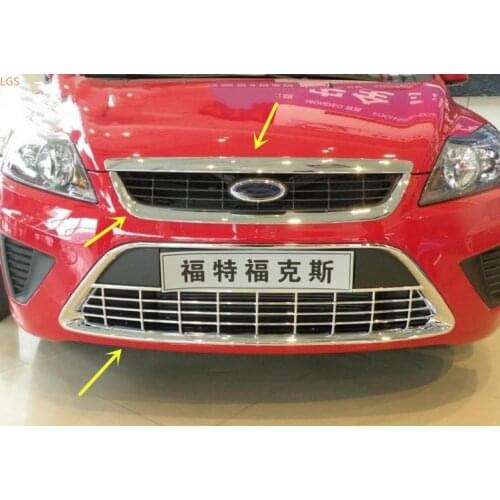 For Ford focus 2009-2014 High-quality ABS Chrome machine cover decorative strip grille decorative frame anti-scratch Car styling