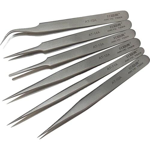 Electronics Tweezers Stainless Steel Precision Medical Tweezer Anti-Static Makeup Forceps Multi Hand Tools