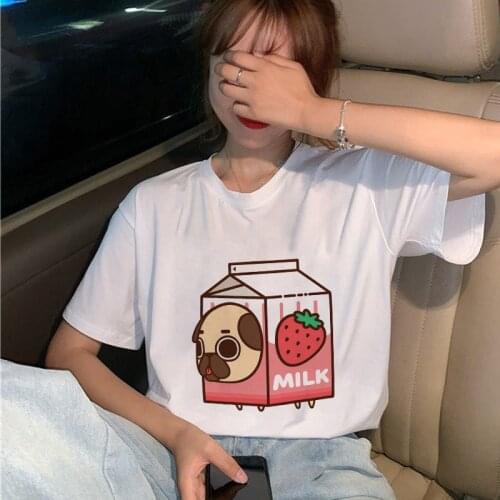 Dachshund Pug Teckel Funny T Shirt Women Harajuku Cute Dog T-shirt Pit Bull Tshirt Top Female Animal Graphic Tees