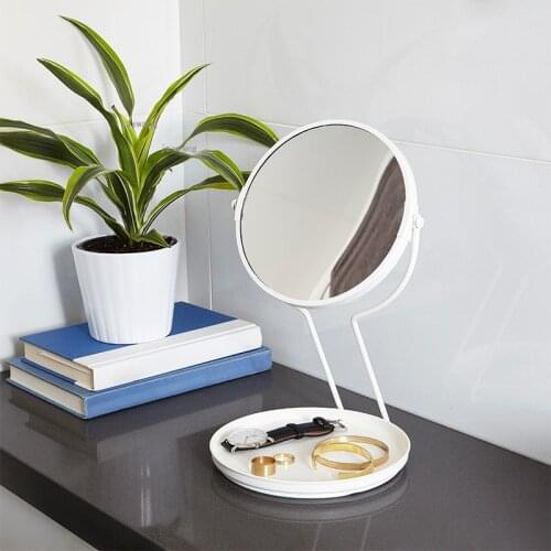 Earrings Bangles Storage Box for Bracelets Necklace Jewelry Organizer Lipstick Display Rack Rings Watch Storage Tray with Mirror