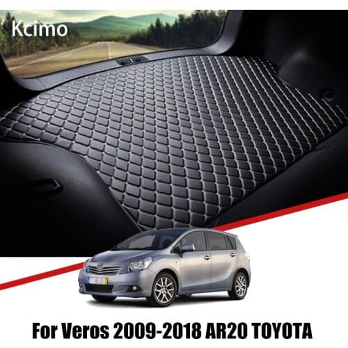 Leather Car Trunk Mat For Toyota Verso 2009-2018 Auto Trunk Boot Mat AR20 Cargo Liner Rear Verso Liners Pad ZGR20 AUR20