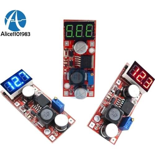 LM2596 Buck Step Down Converter Board Red Blue Green Digital LED Voltmeter Module 3.3V Reduce Power Consumption