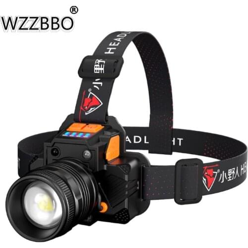 L2 Strong Headlight Induction Miners Lamp USB Charging Wild Fishing Long-range Outdoor Head-mounted Flashlight Emergency