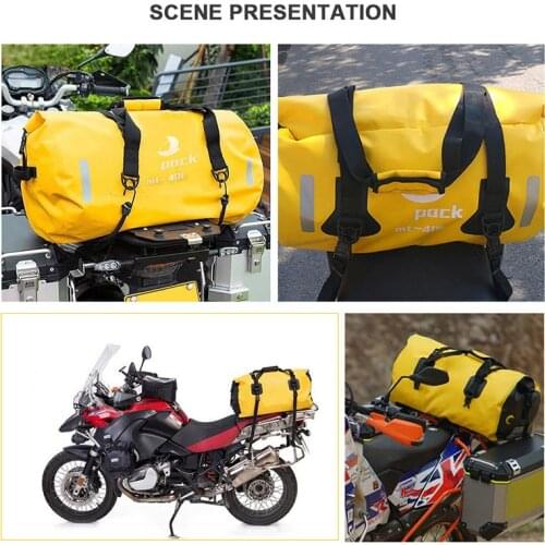Motorcycle Waterproof Tail Bag Travel Outdoor Dry Luggage Roll Pack Bag 40/80L Motorbike Luggage Backpack Motorcycle Seat Bags
