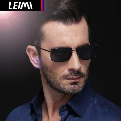 LEIMI Brand Mens Polarized Sunglasses Rectangle Coating Driving Glasses Mirror Sport Sun Glasses gafas de sol