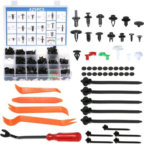 460Pcs Fasteners Kits Trim Removal Tool Retainer Rivet Car Push Pin Panel Body Moulding Clips for GM Ford Toyota Honda Chrysler