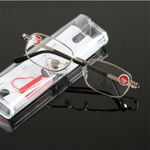 Women Men Reading Glasses Presbyopic Optical Glass Gold Metal Frame Clear Eyeglass 1.0 To 6.0 095
