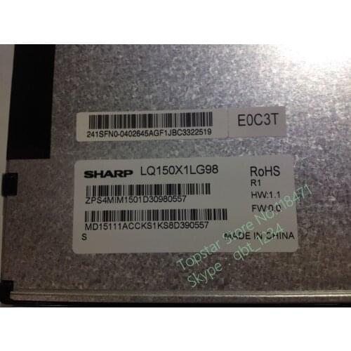 Original LQ150X1LG98 LCD Display for SHARP 12 months warranty