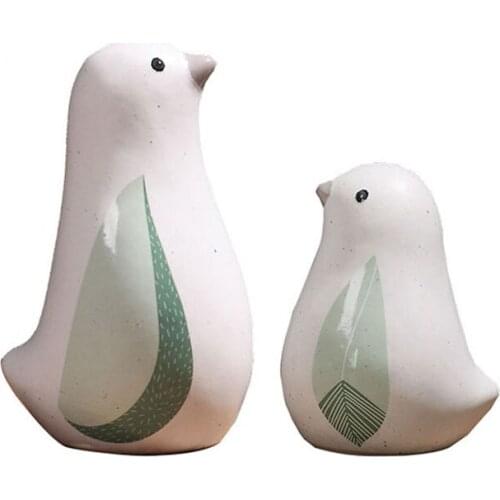 HOT Nordic Ceramic Peace Dove Living Room Table Decoration Home Office Study Simple Decoration White Home Decor Modern Ornament